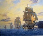 unknow artist Seascape, boats, ships and warships.83 oil painting reproduction